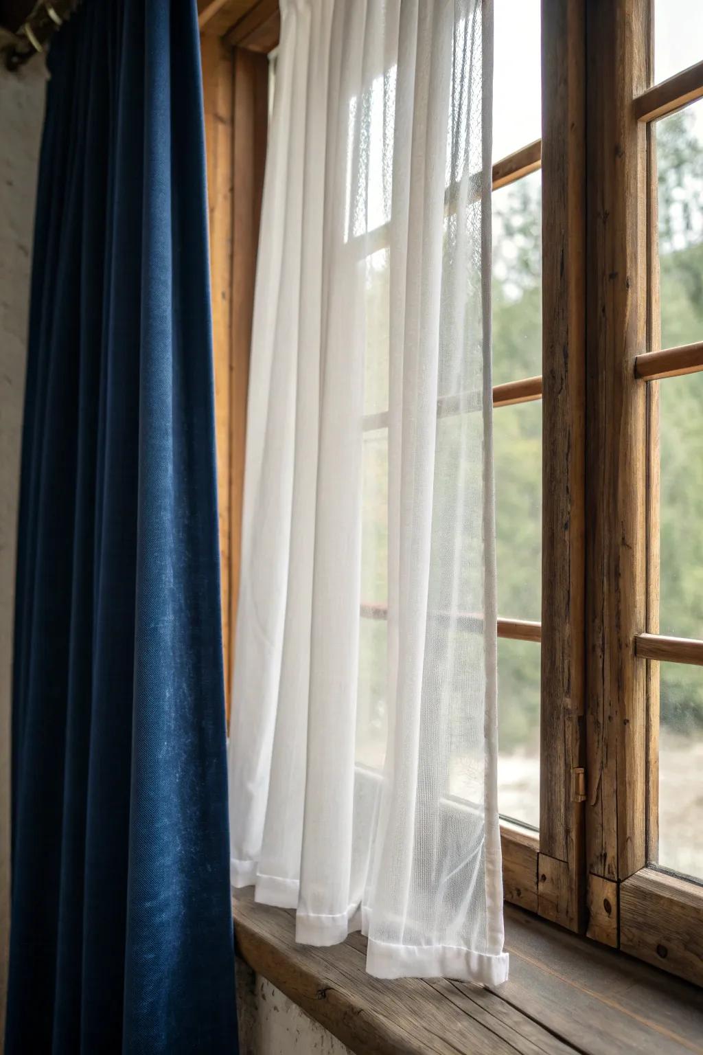 Elevate your space with the timeless elegance of layered curtains—where style meets functionality.