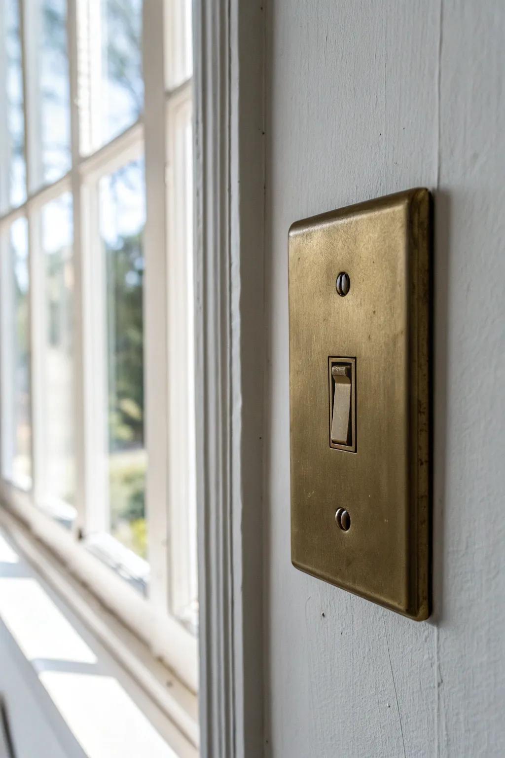 Elevate your space with the timeless allure of brass switch covers.