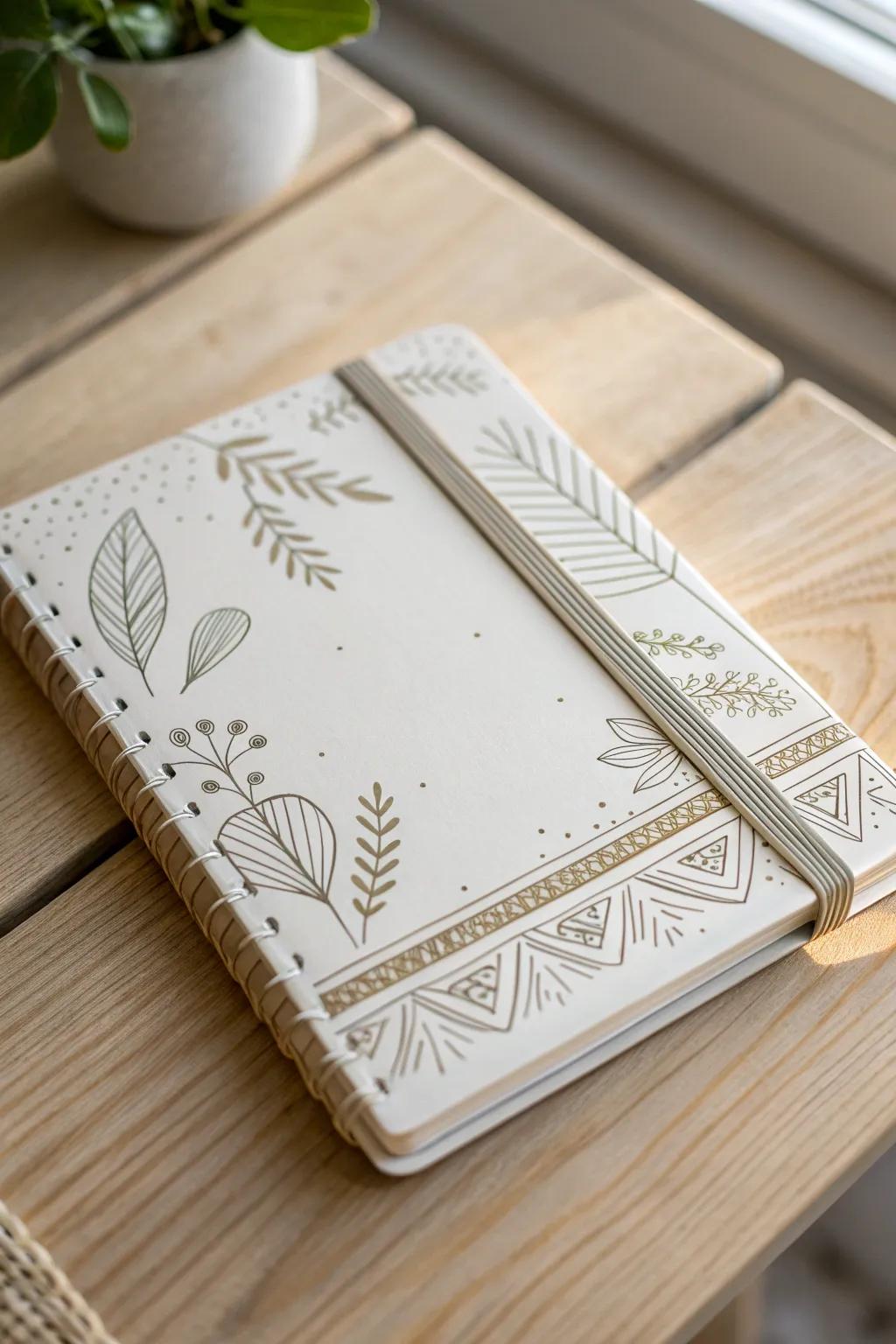 Elevate your notebook style with charming marker border designs that blend simplicity and artistic flair.