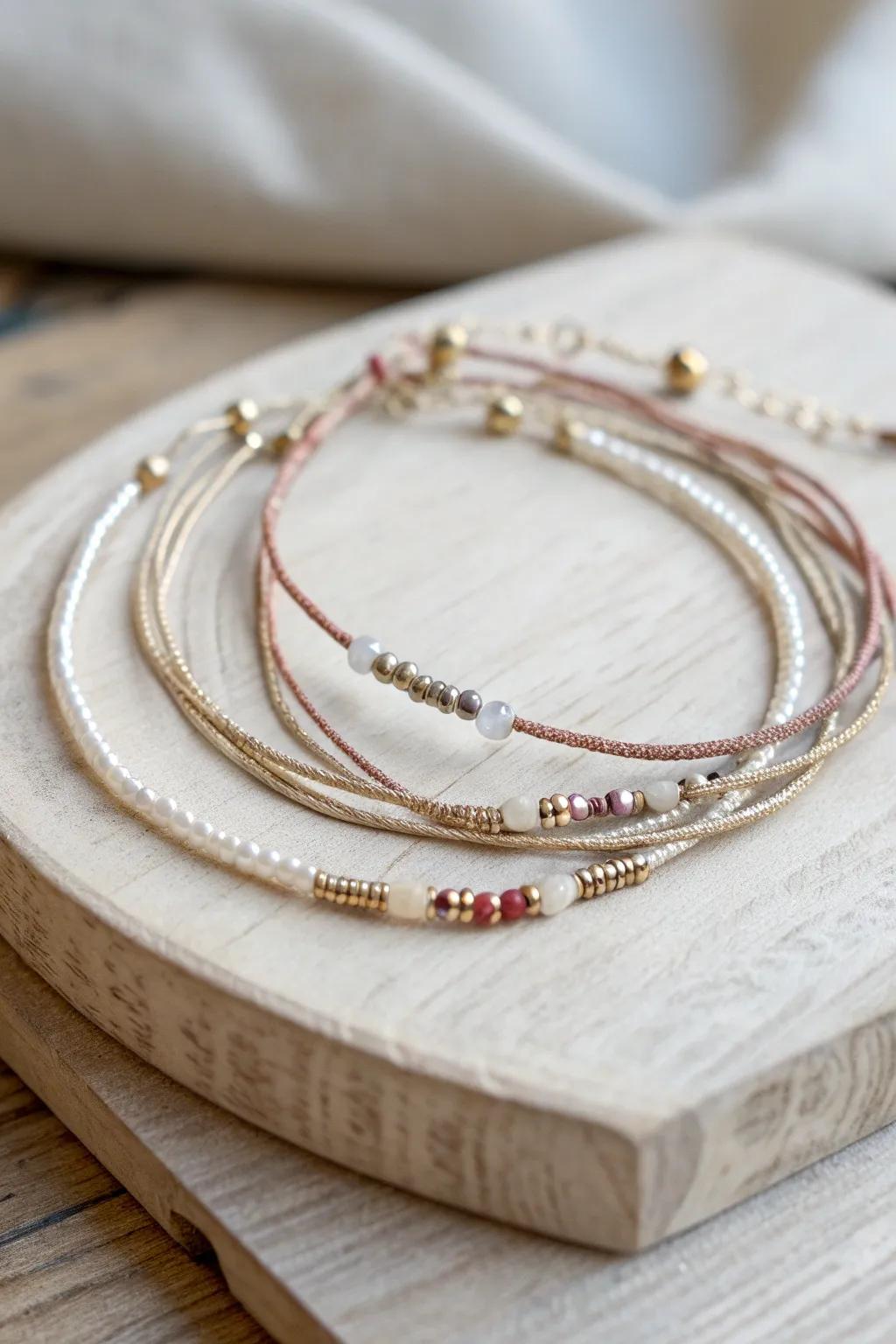 Layer With Love: Express your story through the subtle elegance of Morse code bracelets.