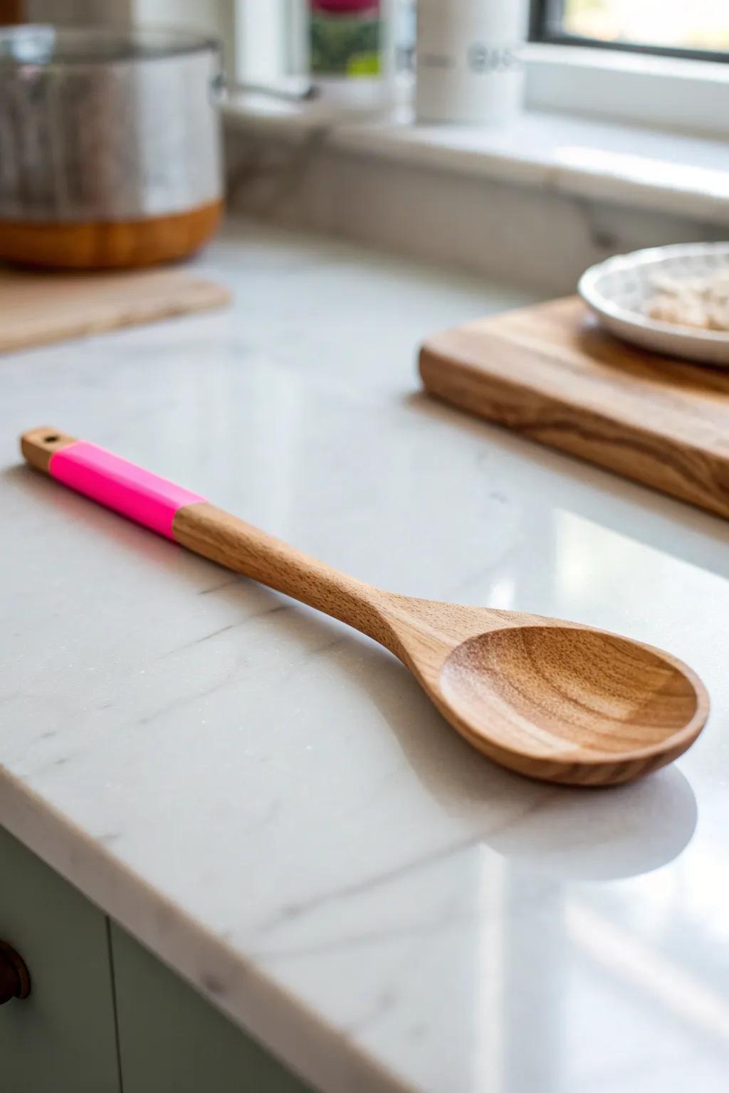 Add a splash of color to your kitchen with neon-tipped utensils!