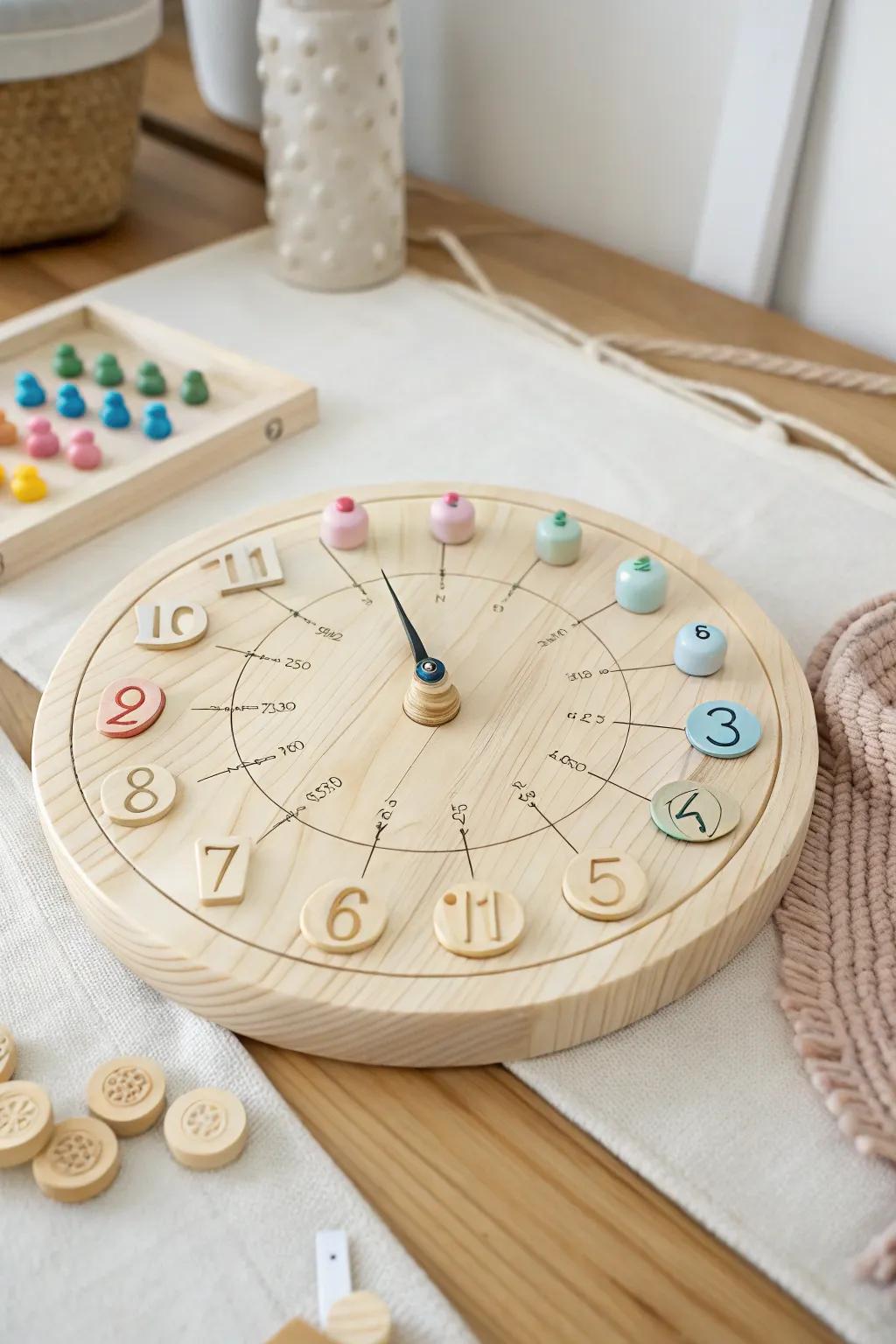 Countdown to fun! A beautifully crafted wooden calendar to help little ones anticipate special days.