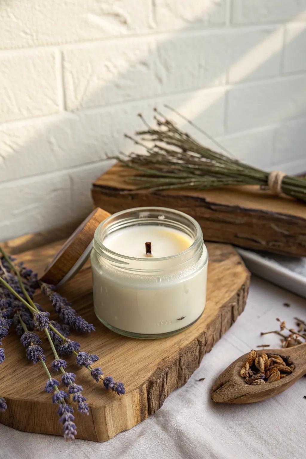 Create warmth and elegance at home with your own handcrafted candle. A touch of simplicity, a hint of Boho charm.