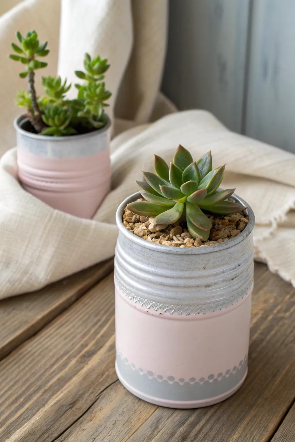 Breathe new life into your space with this charming mini planter, perfect for adding a touch of greenery to any corner! 🌿 #UpcycleElegance