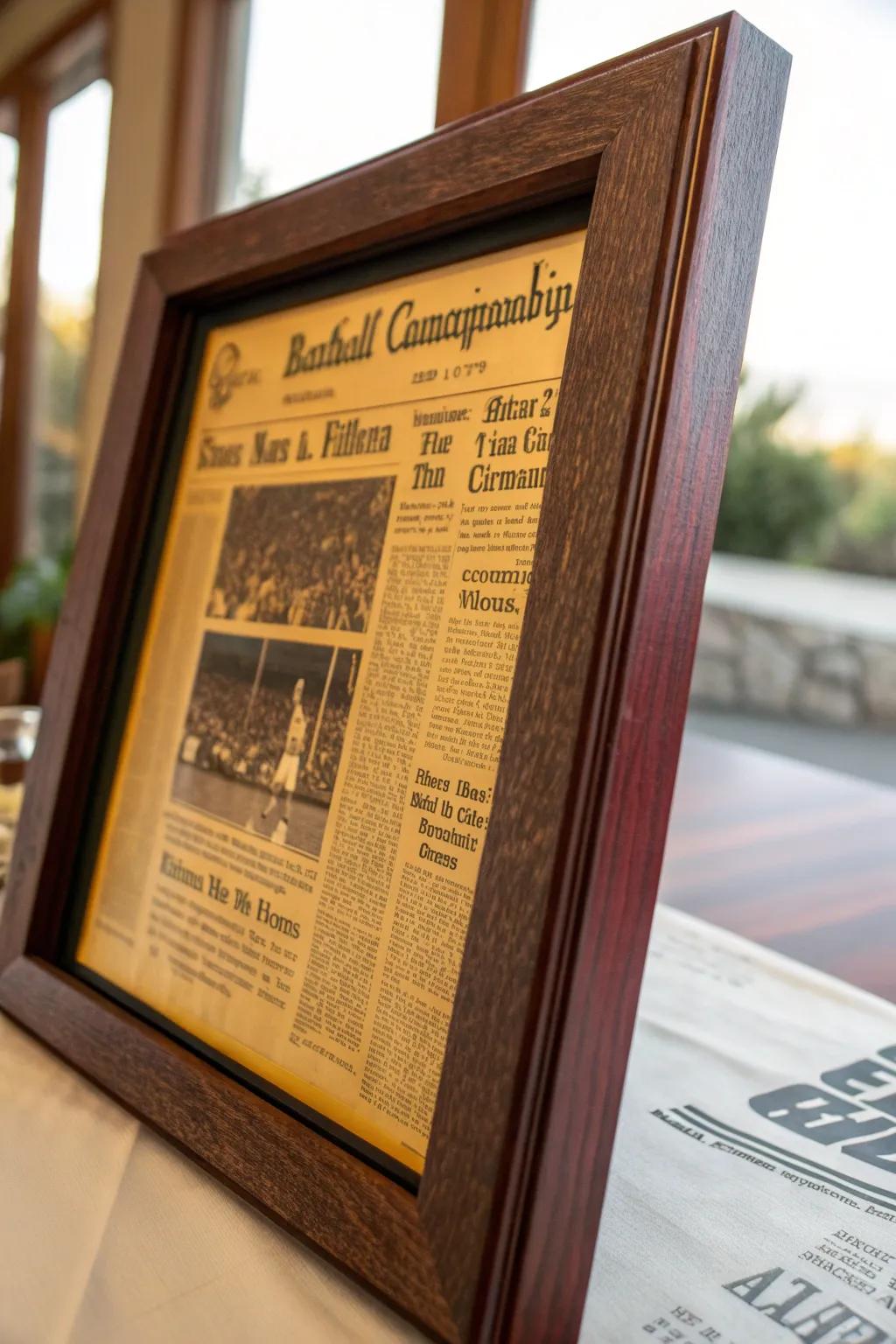 Capture the essence of victory with a timeless piece of sports history.