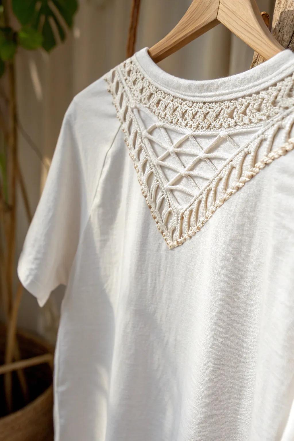 Transform your basics with an elegant woven back design – where simplicity meets artistry.