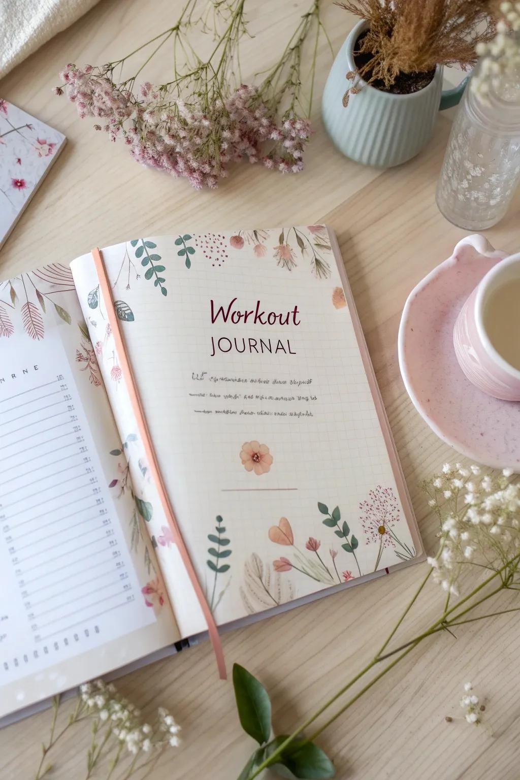Capture motivation and mindfulness with every page turn in your beautifully crafted workout journal.