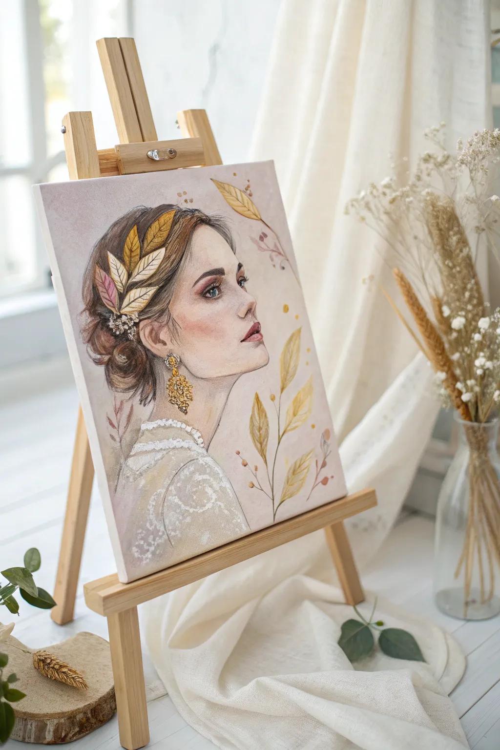 Discover the art of blending traditional and modern styles in portrait painting for a truly unique and captivating piece.