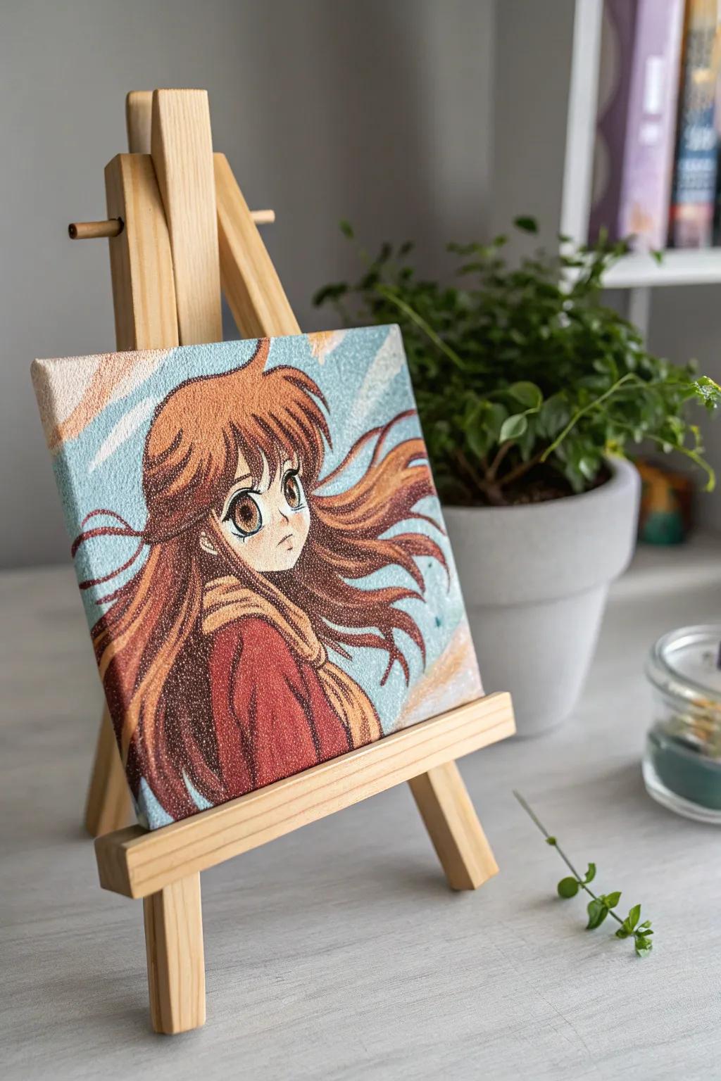 Bring your favorite anime characters to life with textured artistry—where simplicity meets vibrant expression.