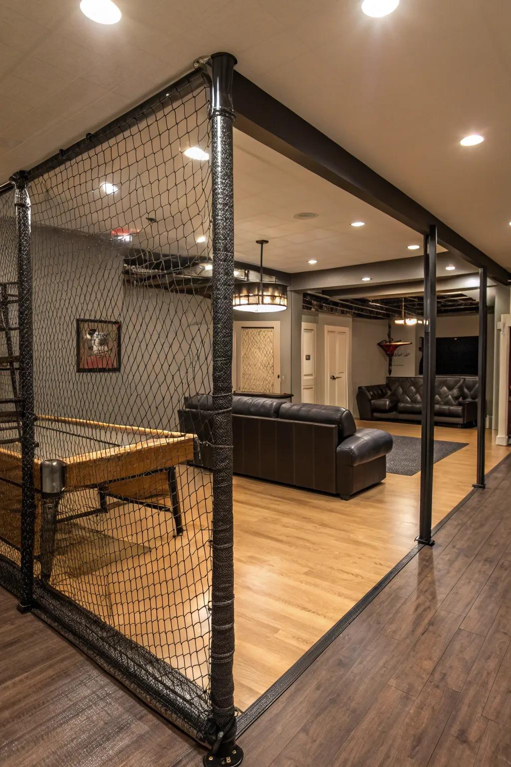Transform your basement into a versatile retreat: from batting practice to ultimate relaxation.