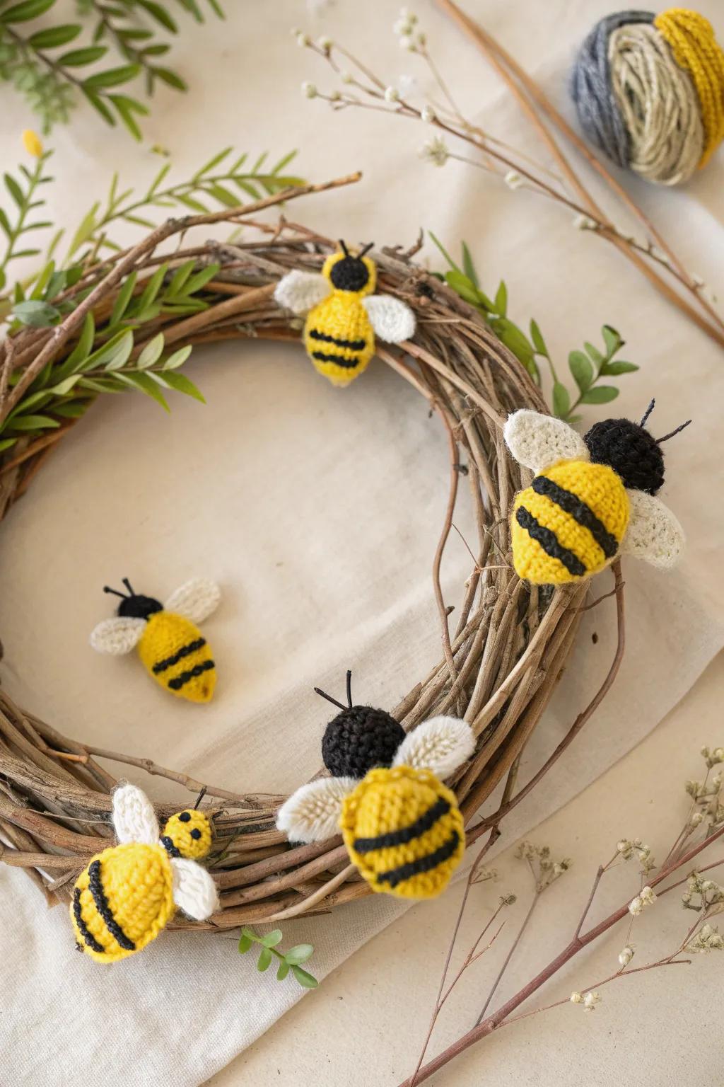 Add a touch of whimsy to your decor with handcrafted felt bees!