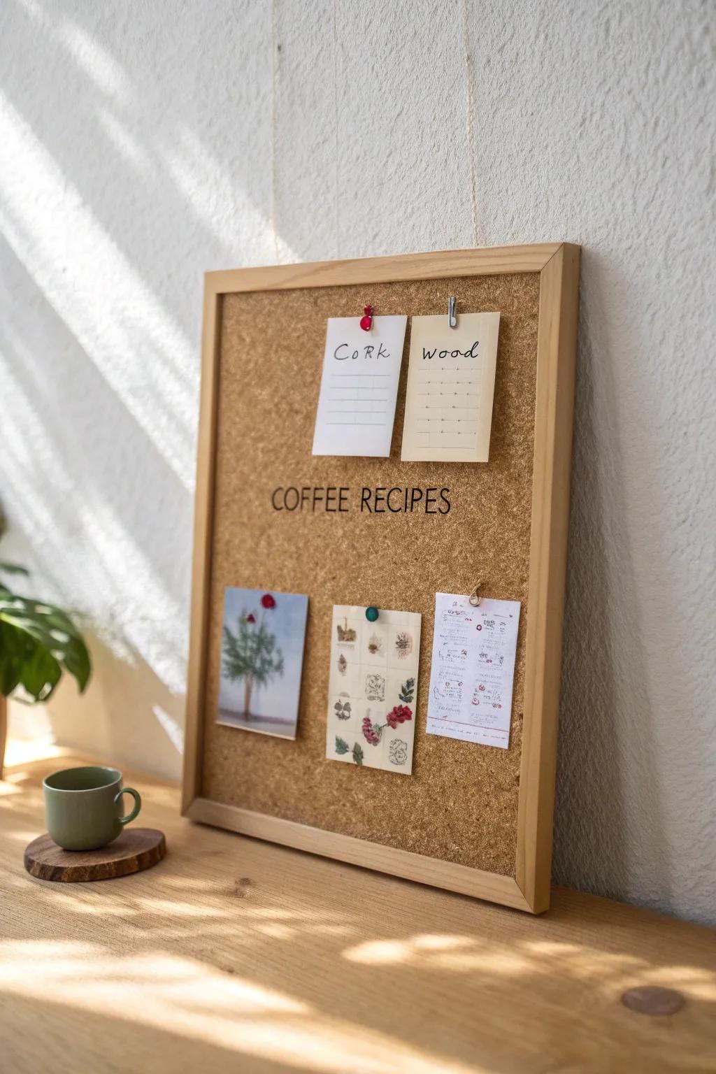 Infuse your space with warmth and creativity—design your own coffee-inspired bulletin board.