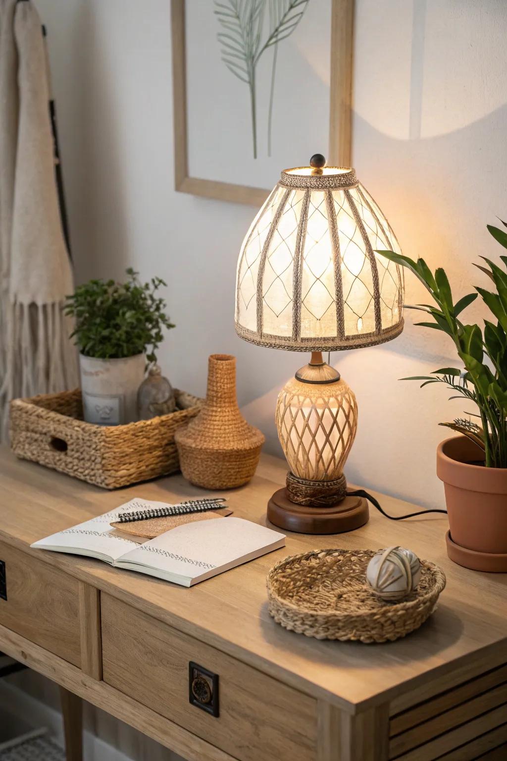 Illuminate your workspace with cozy, vintage charm. ✨