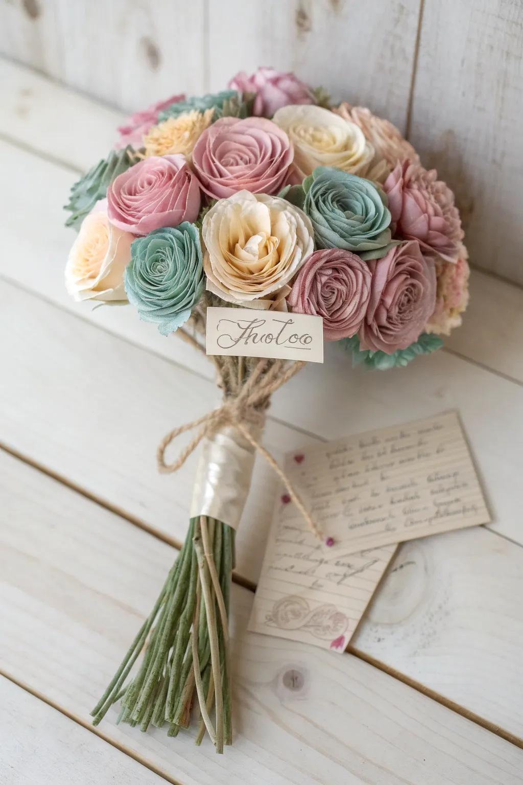 A timeless gift that never wilts: Create a personalized paper flower bouquet for a memorable graduation gesture.