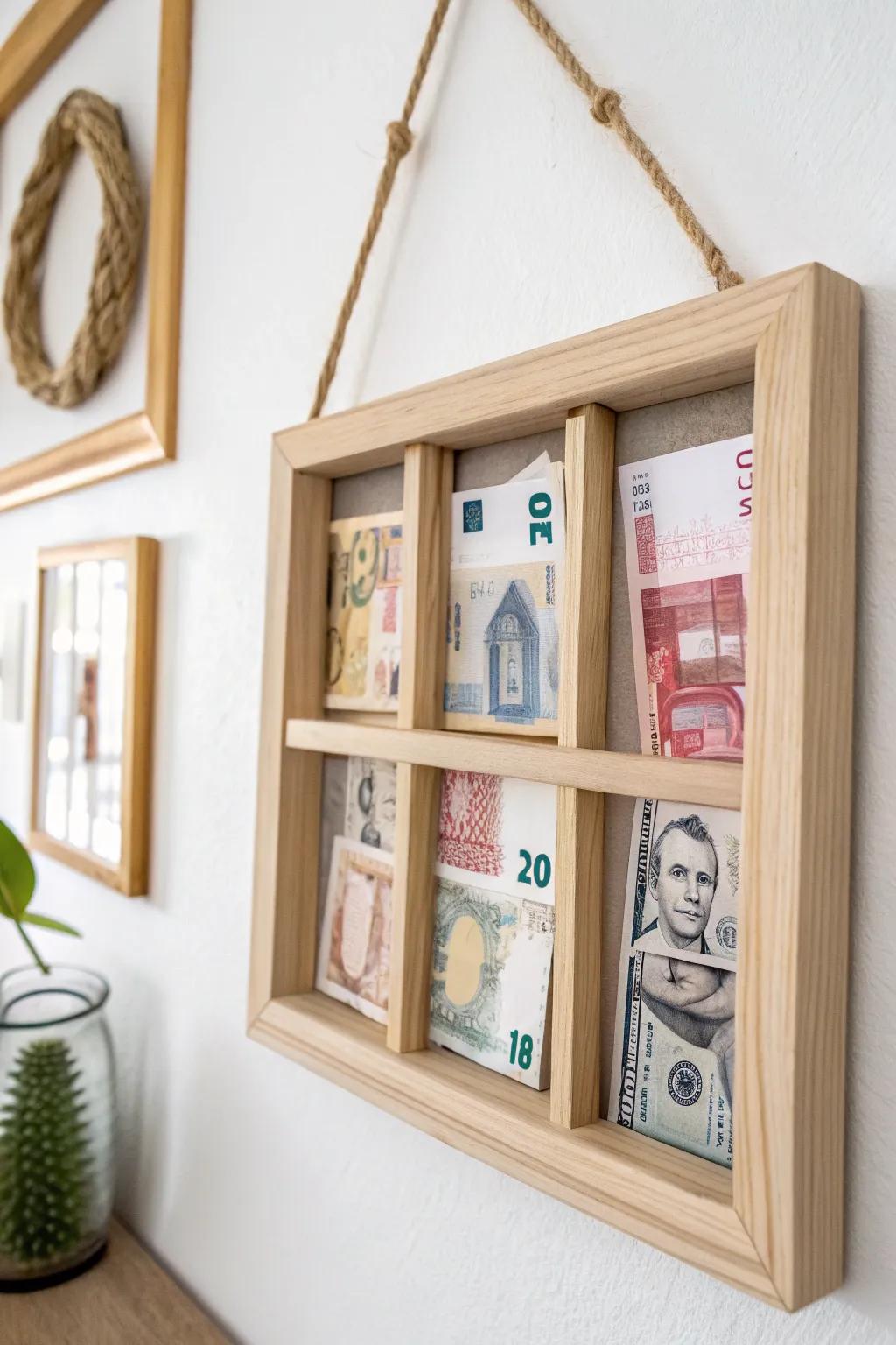 Transform your walls into a mini museum with this chic denomination display!
