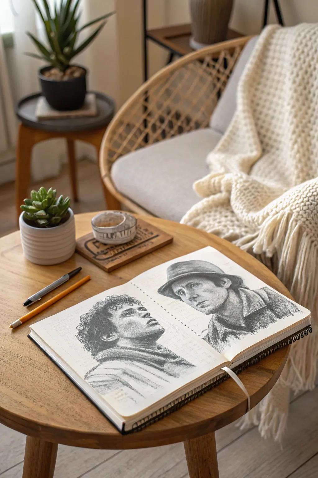 Capture cinematic magic in your sketchbook: Reimagine your favorite scenes with an artistic touch. 🎥✏️