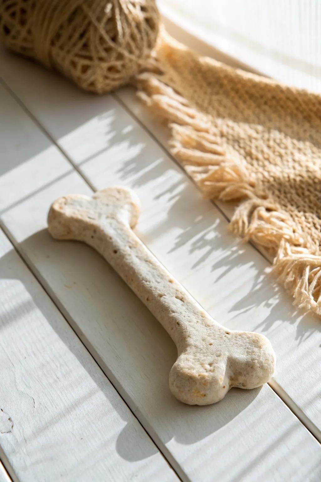 Craft your own salt dough bones for a touch of spooky elegance in your decor. #HandcraftedBeauty #MinimalistBoho