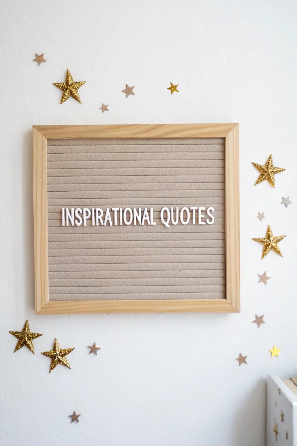 Illuminate your thoughts with a Starry Quote Board, where simplicity meets inspiration in every starry detail.