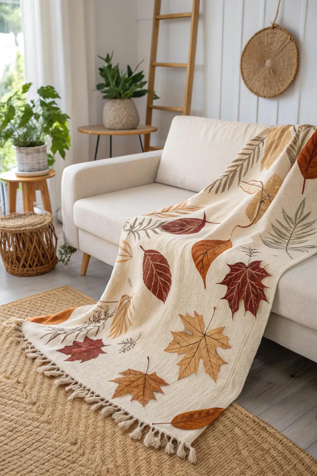 Embrace the season with a cozy touch of autumn elegance. 🍂 #FallVibes #ScandiBoho #SublimationBlanket