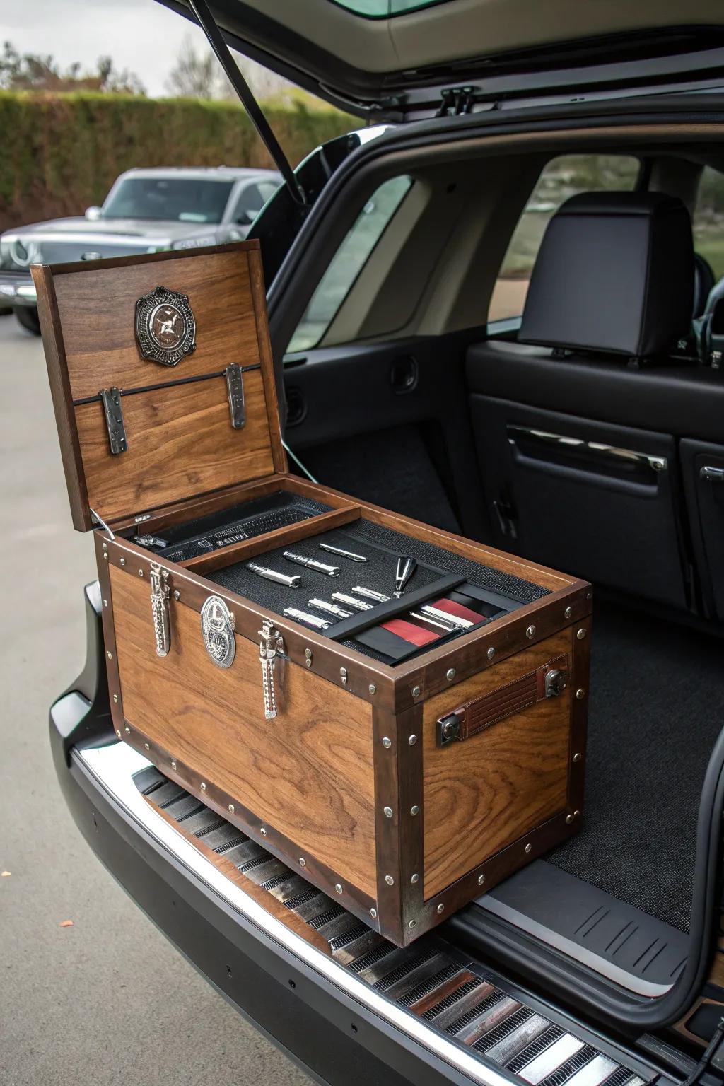 Elevate your SUV storage with handcrafted elegance.