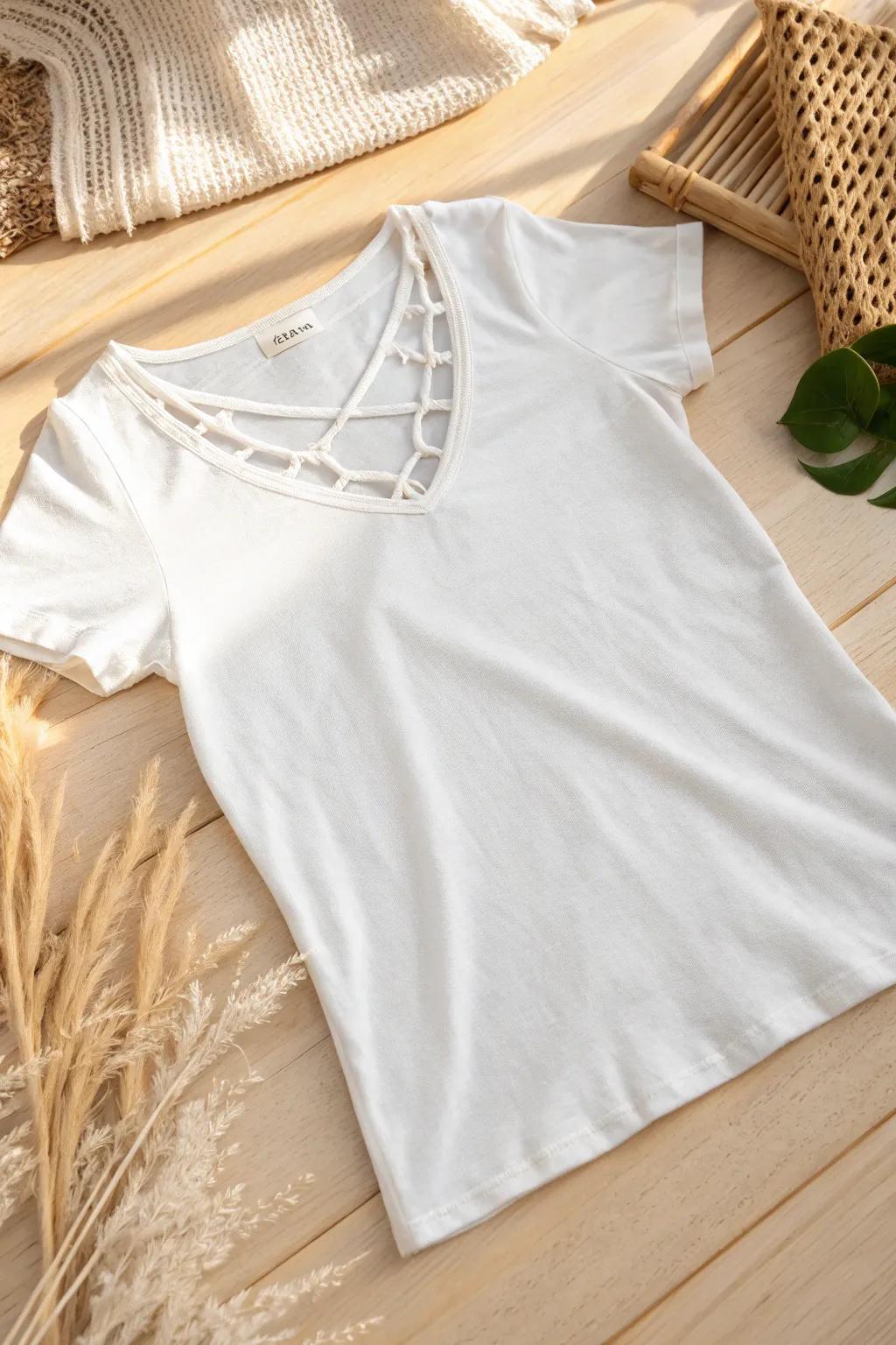 Transform your t-shirt with chic cap sleeves for an effortlessly stylish look.