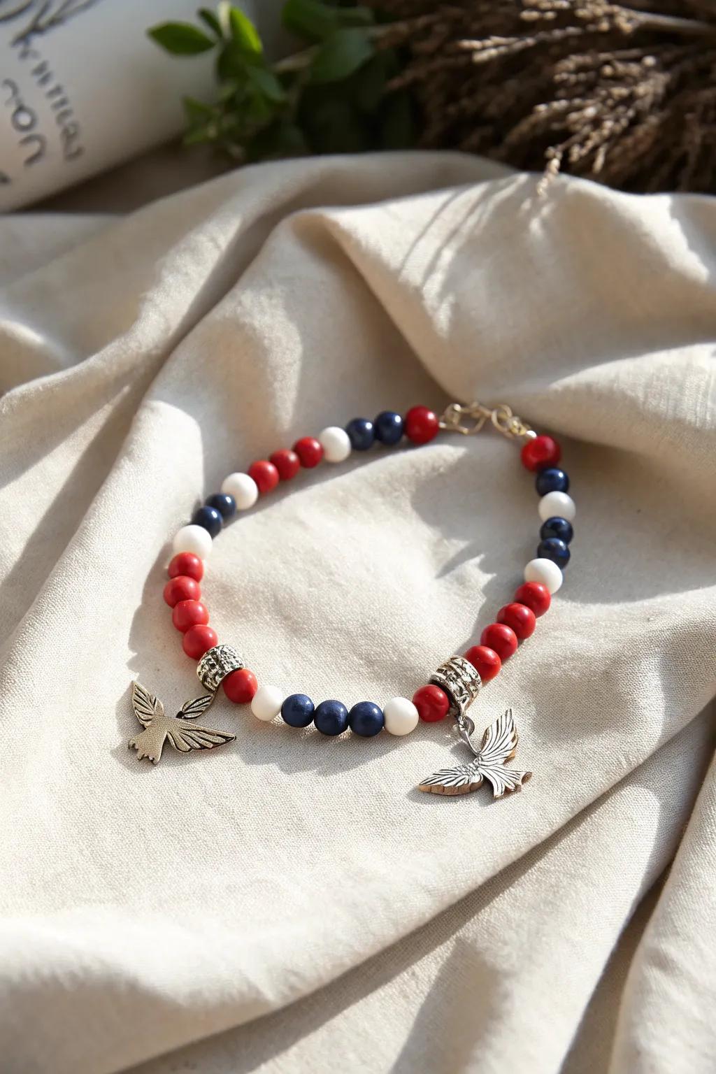 Celebrate in style with this charming clay bead bracelet, perfect for adding a festive flair to your look!