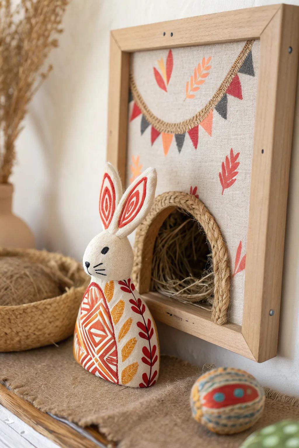 Hop into creativity with this charming bunny burrow board!