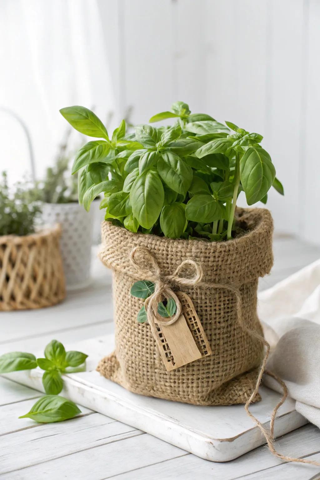 Elevate your small space gardening with handcrafted burlap grow bags—where minimalist design meets natural beauty.