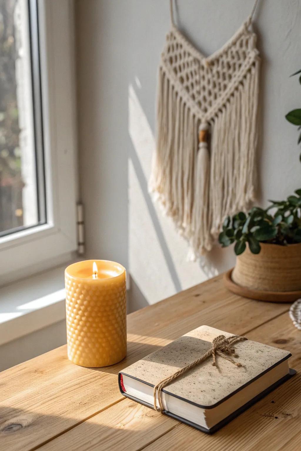 Ignite your creativity and reflection with our Candle & Journal Combo—perfect for a mindful pause.