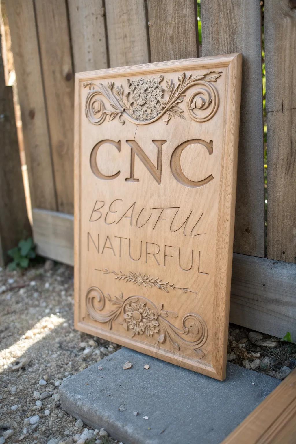 Start your day with inspiration: a masterfully crafted CNC quote sign to elevate your space.