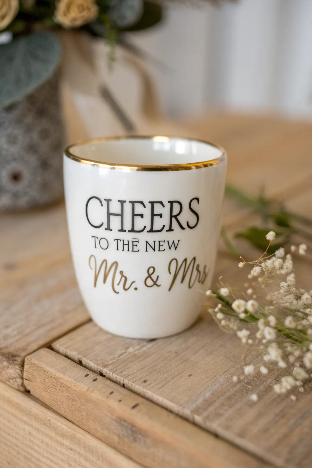 Raise a toast in style with these custom wedding cups, the perfect blend of minimalist elegance and Boho charm.