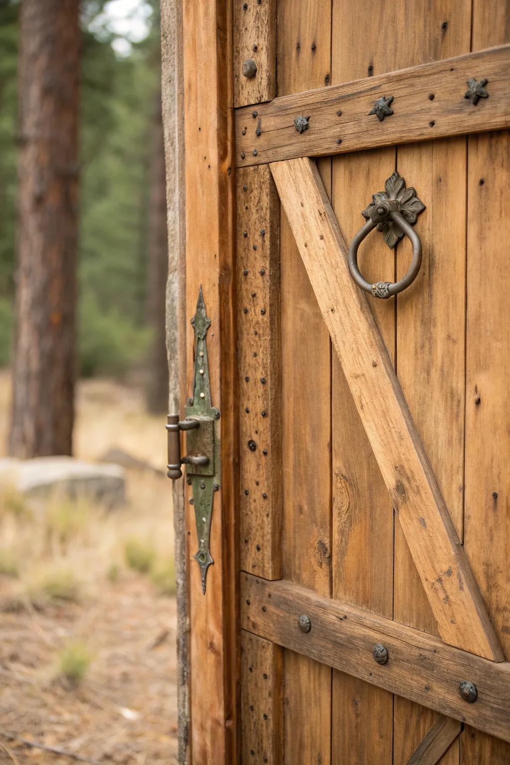 Elevate your deer blind with bespoke hardware: rustic charm meets functional artistry.
