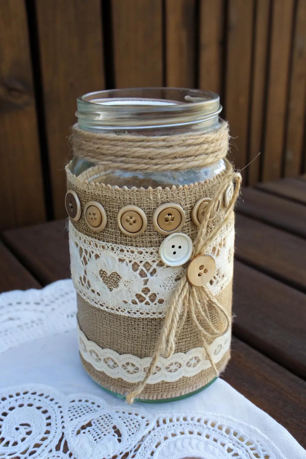 Elevate your storage with handcrafted elegance – a simple jar turned artful decor.