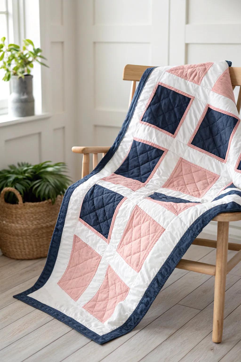 Elevate your quilting game with this stunning Sashed Squares pattern—where each square gets its moment to shine!