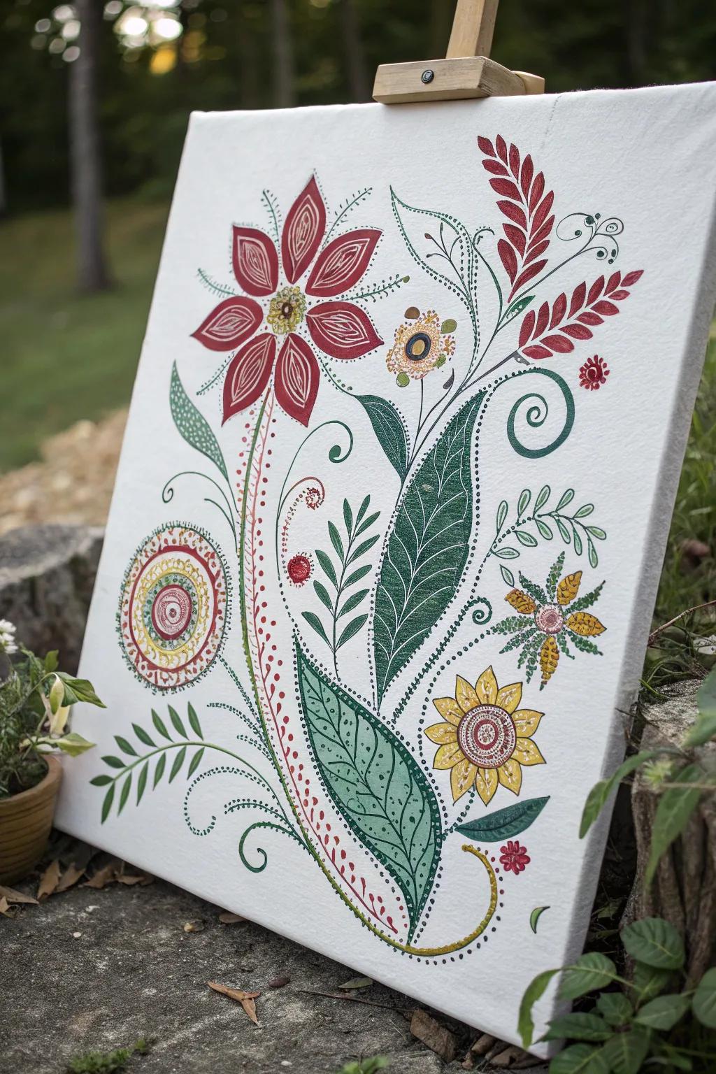 Embrace nature's elegance with this stunning zentangle pattern, perfect for adding a touch of organic beauty to your minimalist style.