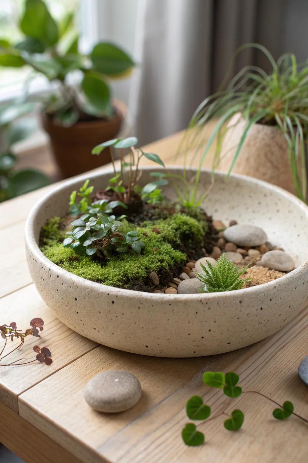 Embrace new beginnings with a serene resurrection garden, a minimalist masterpiece of nature's rebirth.