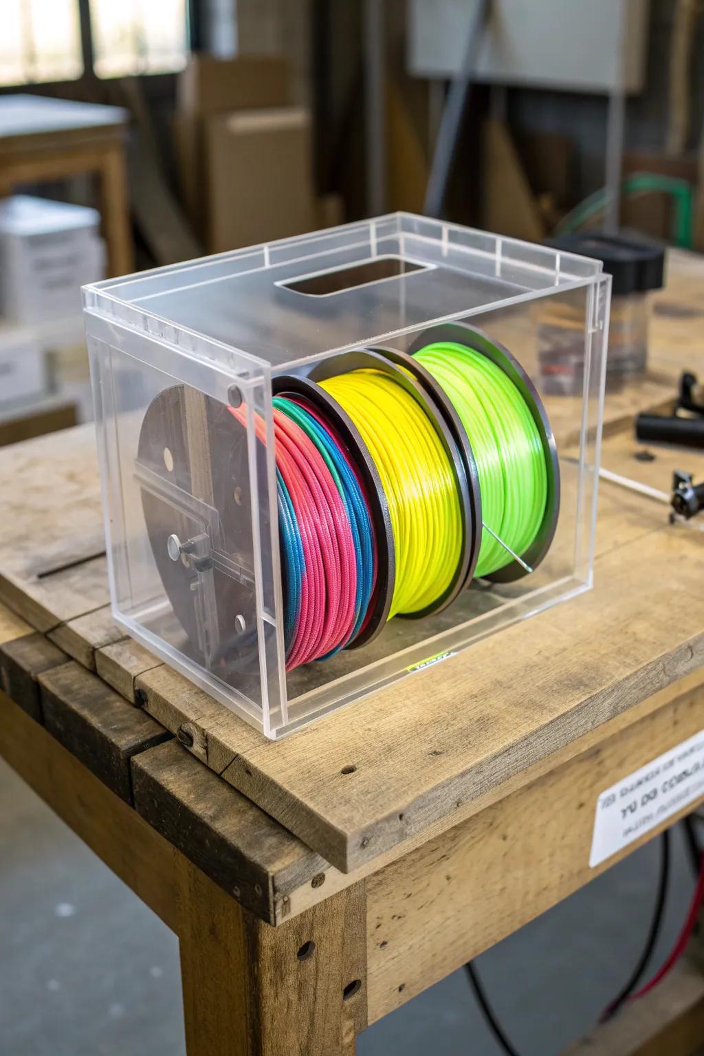 Store your filaments in style with these sleek gasket boxes – where function meets craftsmanship.