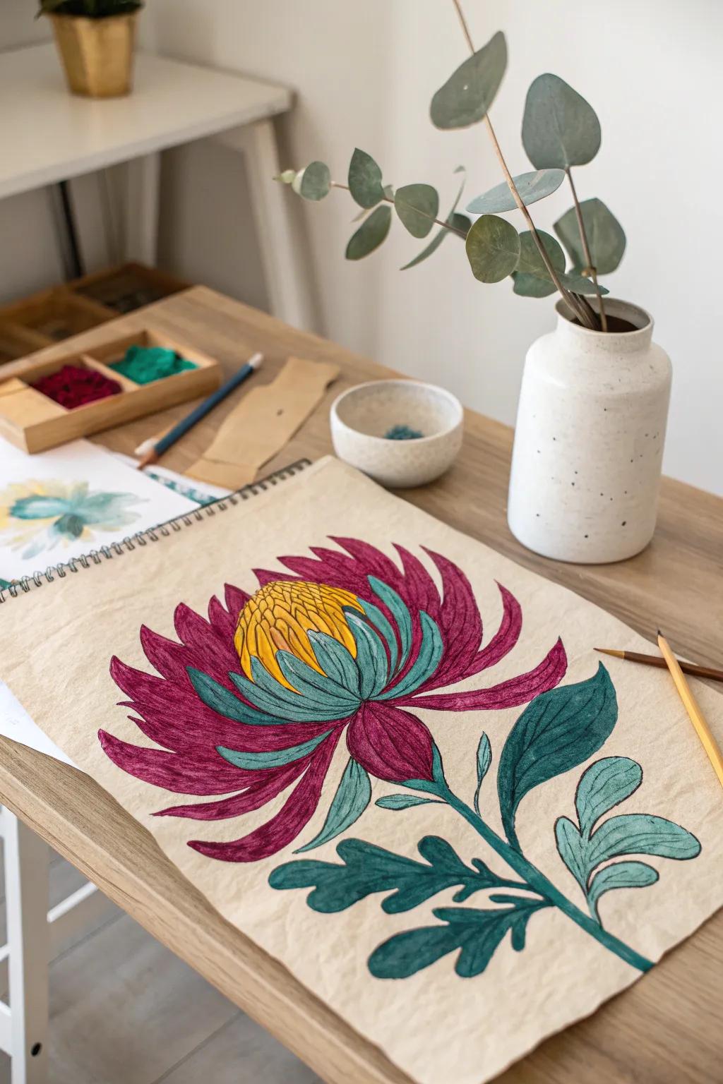 Embrace the artistry of abstract blooms, where colors and shapes dance freely.