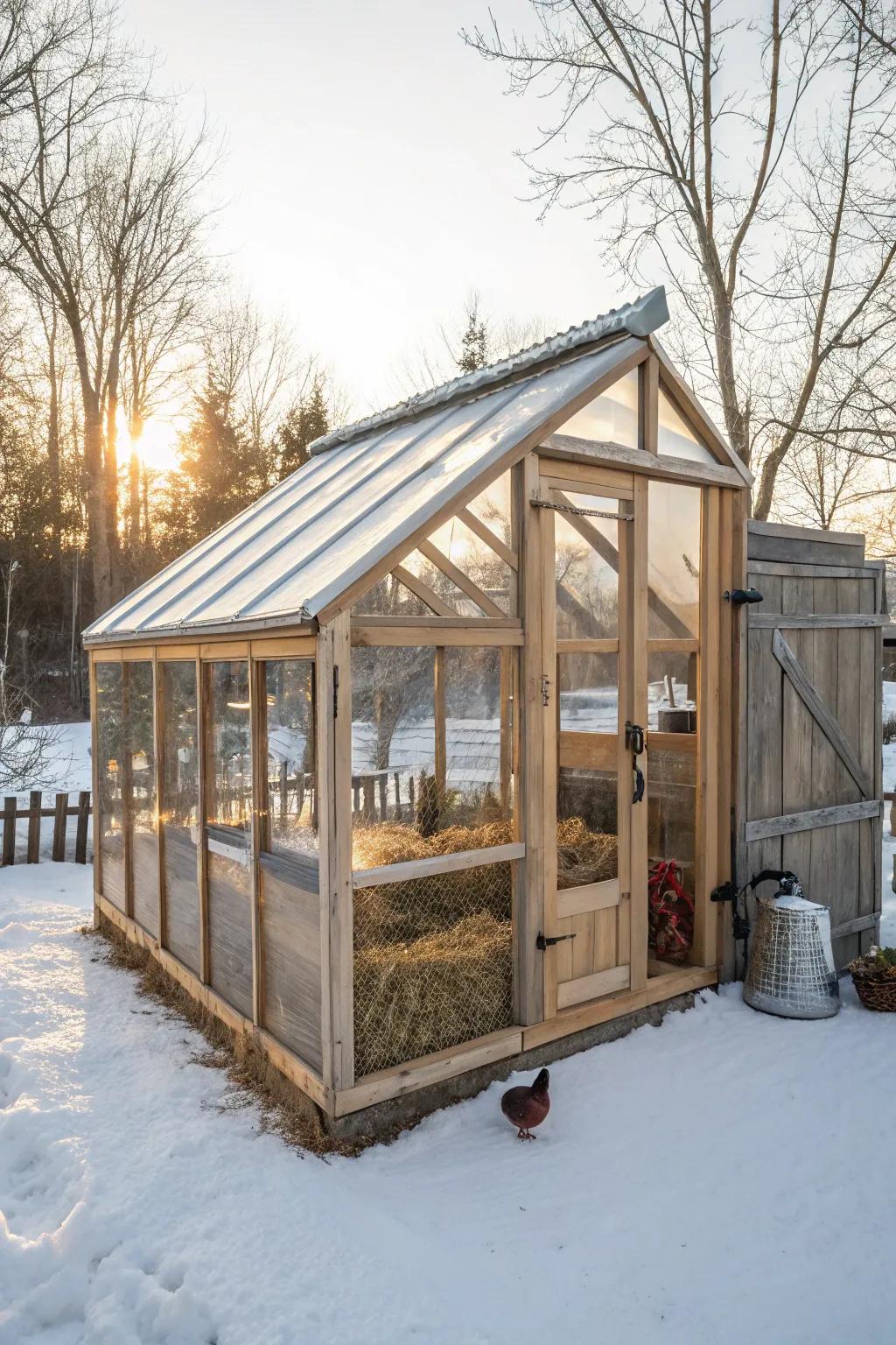Transform your greenhouse into a cozy winter haven for your hens. Experience warmth and productivity all season long.