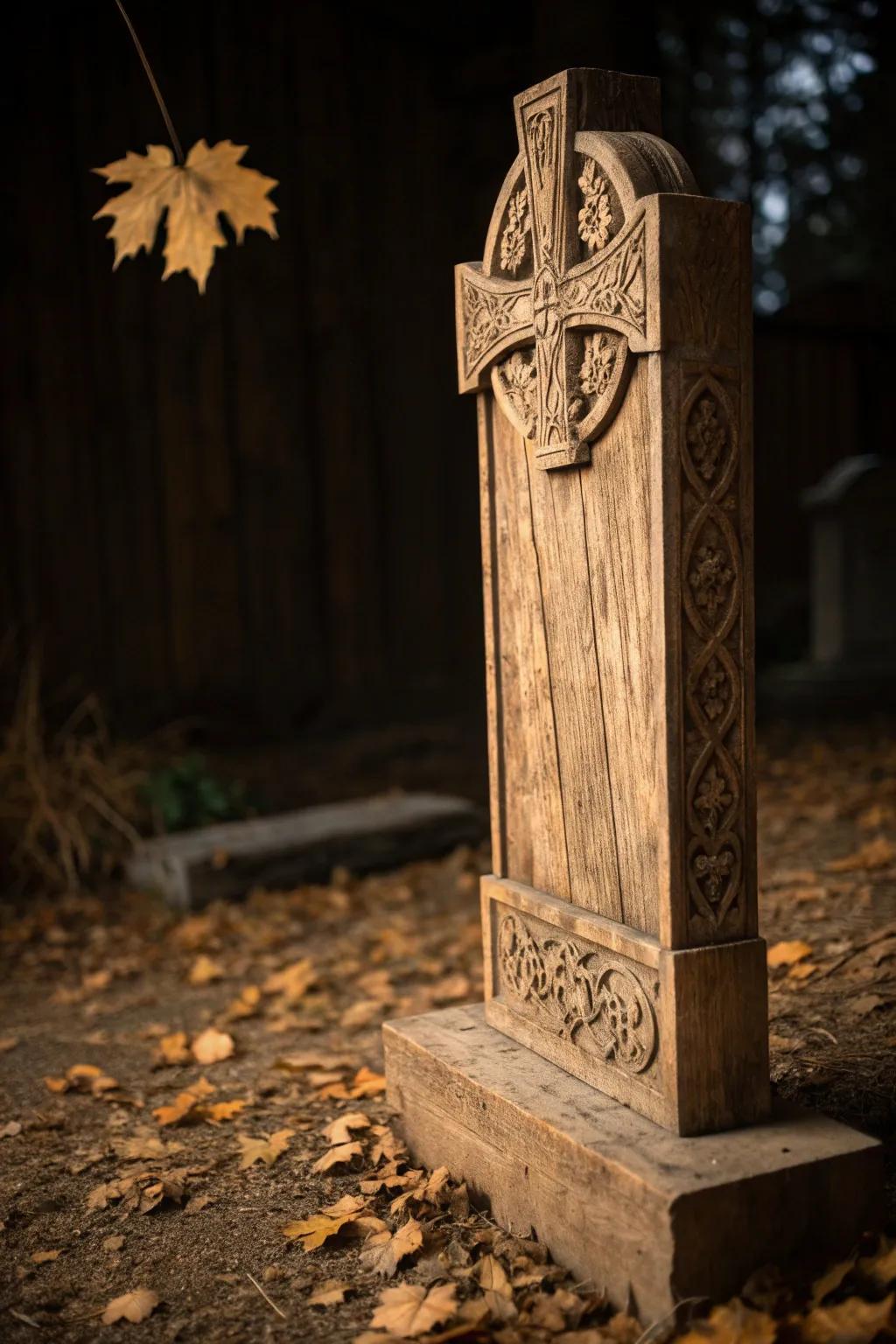 Crafted from the past, this eco-friendly tombstone breathes new life into reclaimed materials.