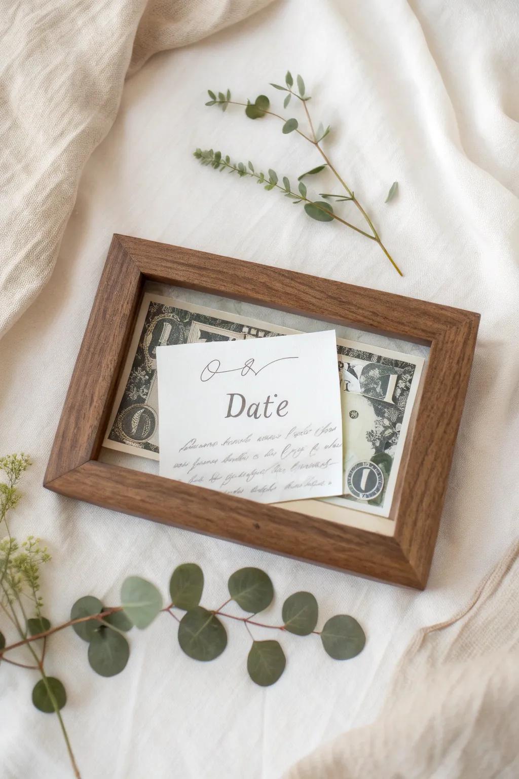 Gift from the heart: Celebrate milestones with personalized money messages.