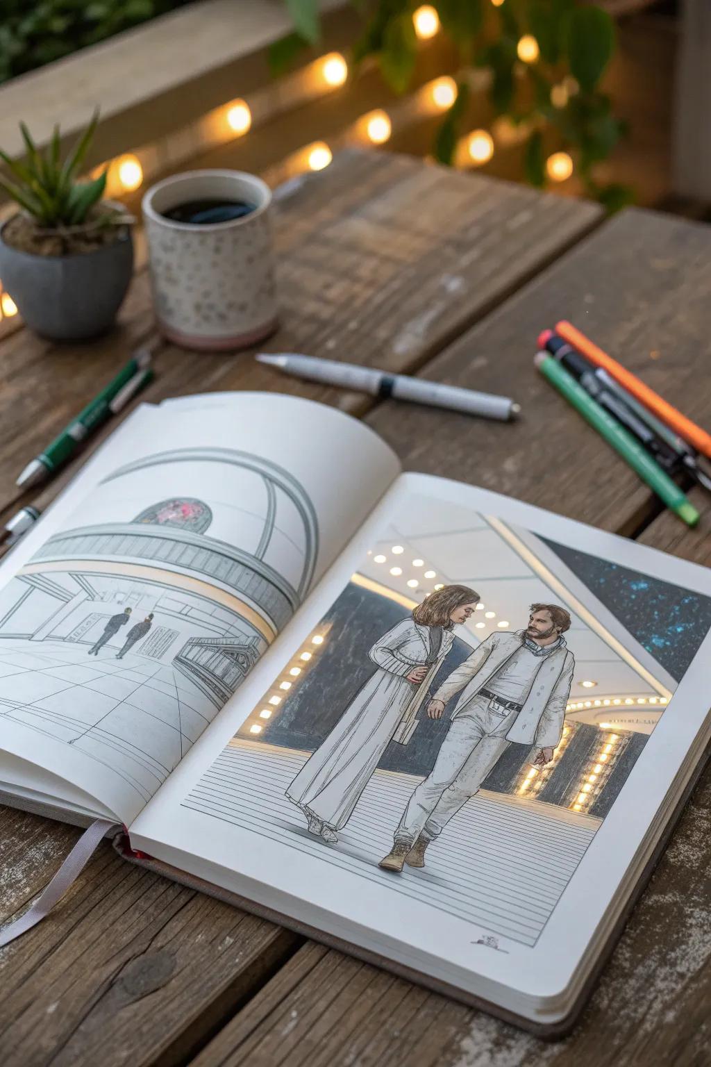 Reimagine your favorite film in a new light. 🎨✨ #GenreTwist #CreativeSketches