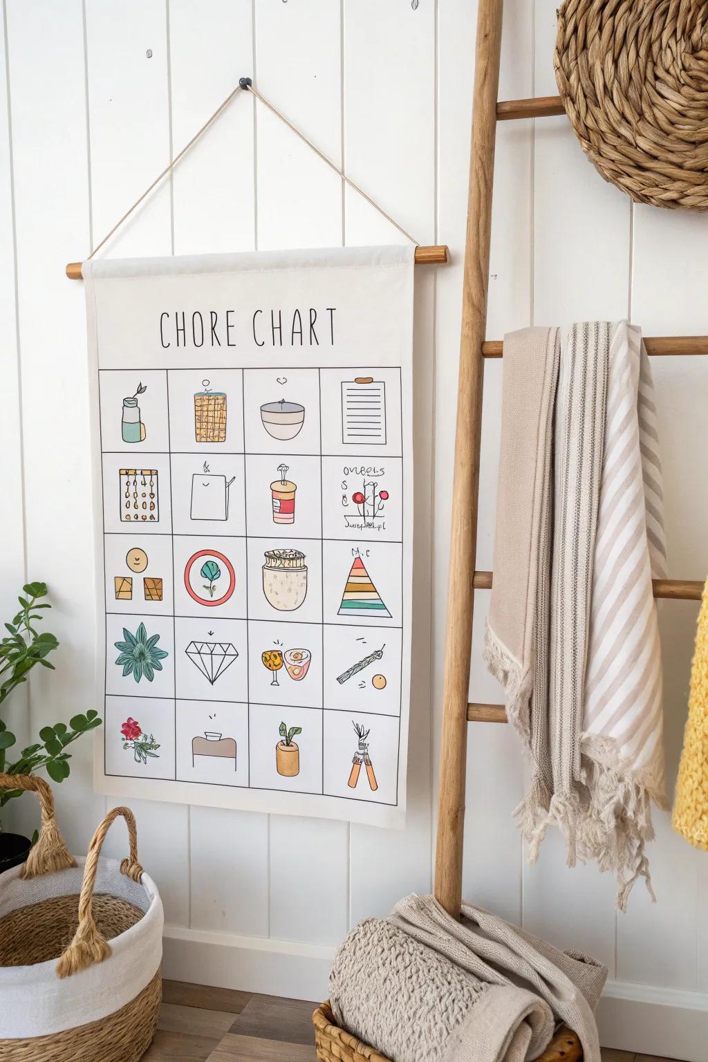 Transform chores into fun visual tasks with this charming DIY icon chart, perfect for little helpers!