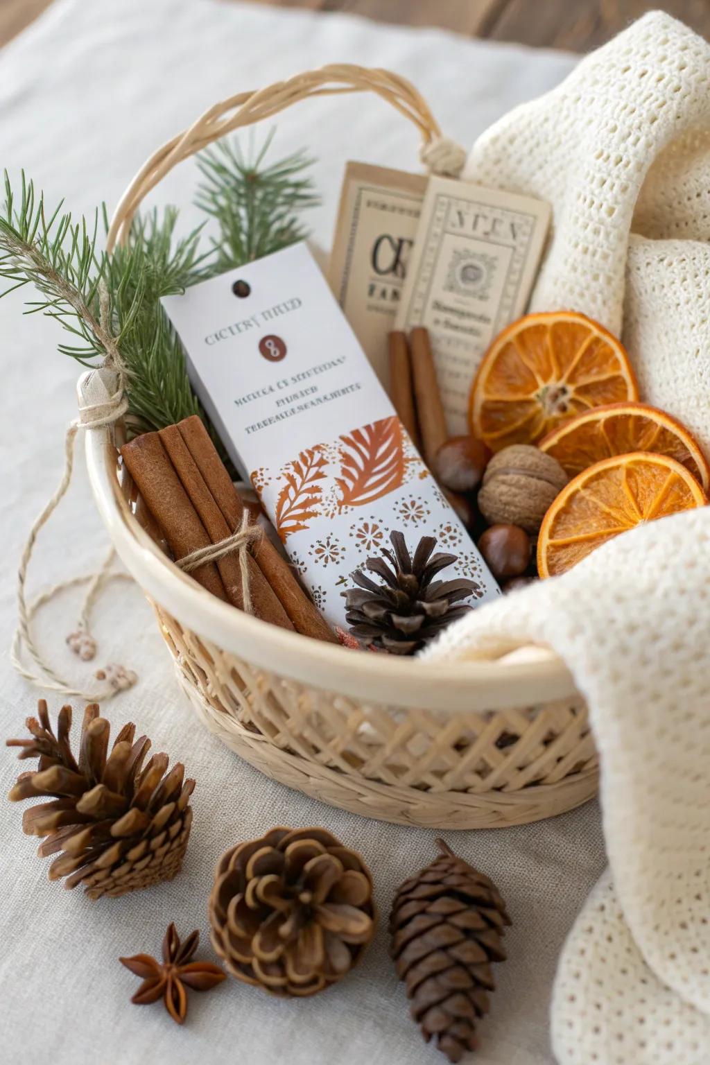Celebrate the season with a touch of elegance and surprise! 🎁✨ #HolidayGiftBasket #ScandiBohoStyle