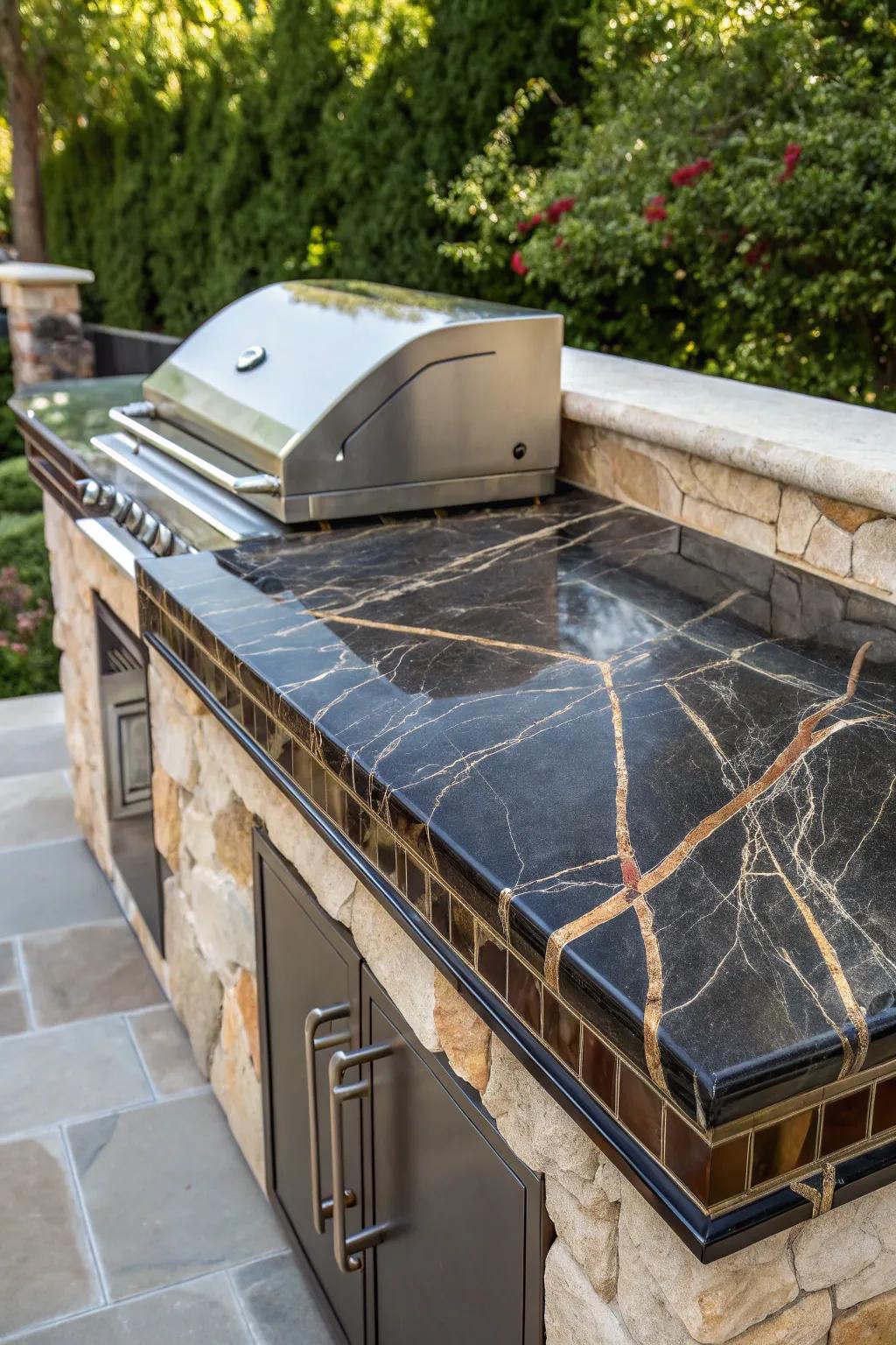 Elevate your outdoor cooking space with the unmatched elegance and durability of quartzite.