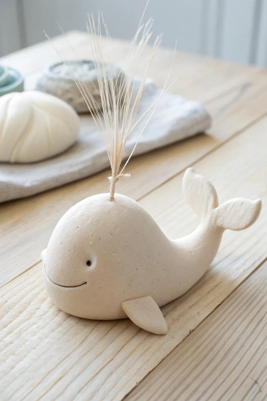 Craft your own whimsical whale and let your creativity set sail! 🐋✨ #DIYPlaydough #MinimalistCrafts