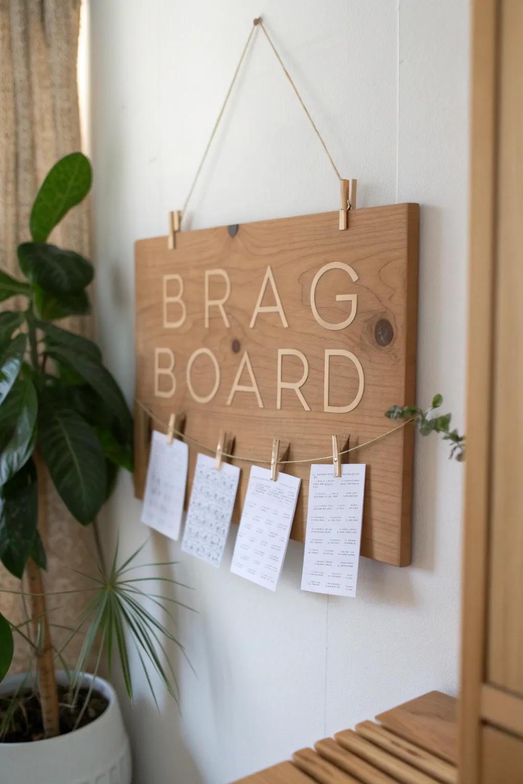 Celebrate achievements in style with a minimalist brag board that brings warmth and encouragement to any classroom.