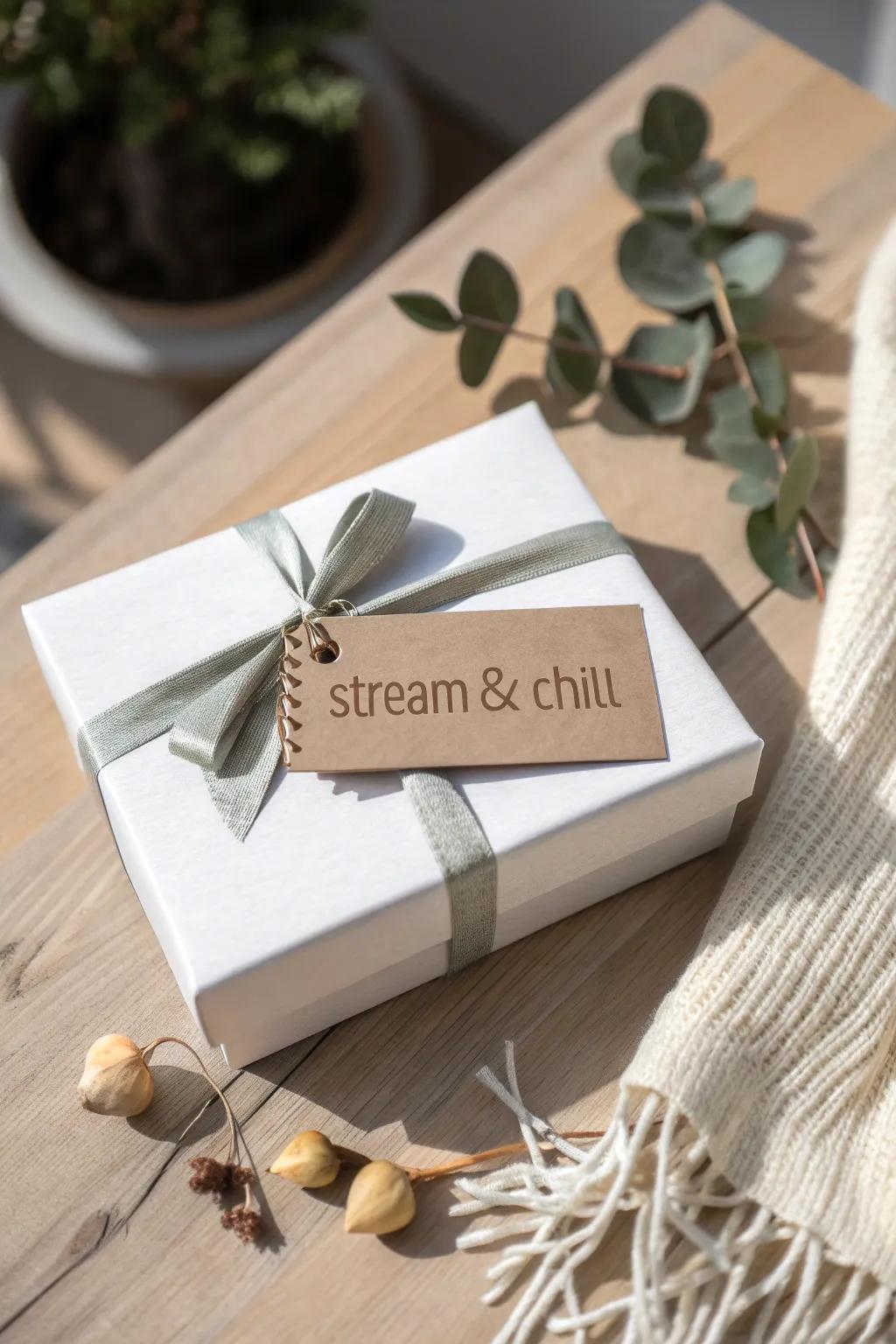 Gift the joy of endless entertainment with a thoughtful streaming subscription package.