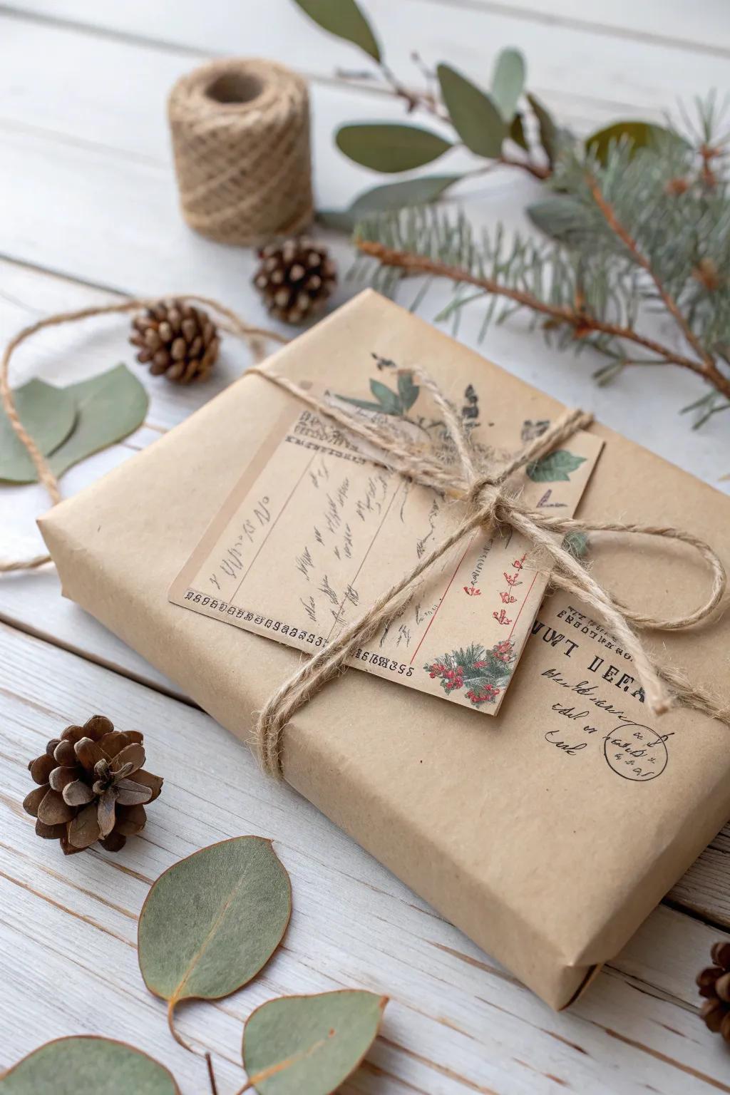 Elevate your gift-giving with charming Vintage Postcard Tags—where nostalgia meets minimalist elegance.