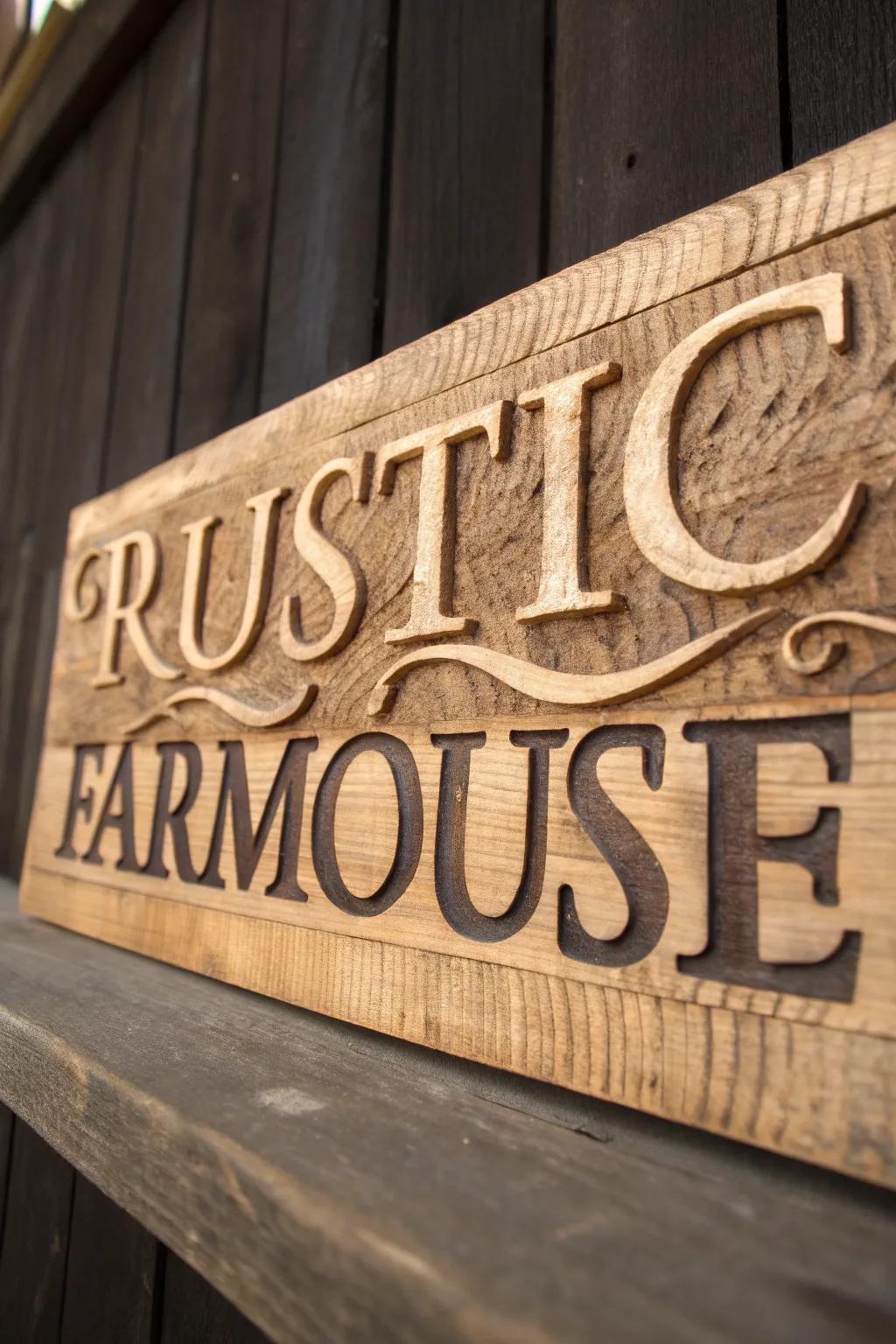 Add rustic charm to your home with a handcrafted farmhouse sign.